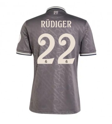 Real Madrid Antonio Rudiger #22 Tercera Equipación 2024-25 Manga Corta